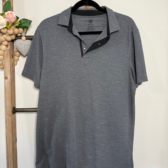 Champion 9 Mens Gray Short Sleeve Polo Size Large - Picture 2 of 8